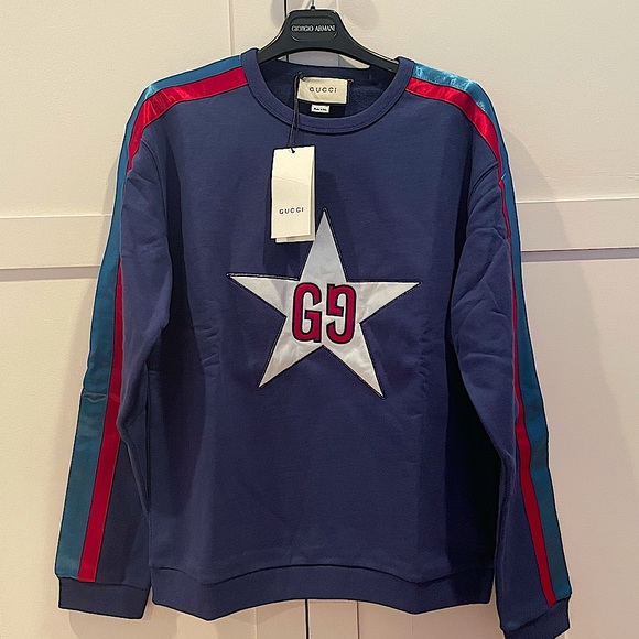 BRAND NEW GUCCI stars crewneck sweater hoodie